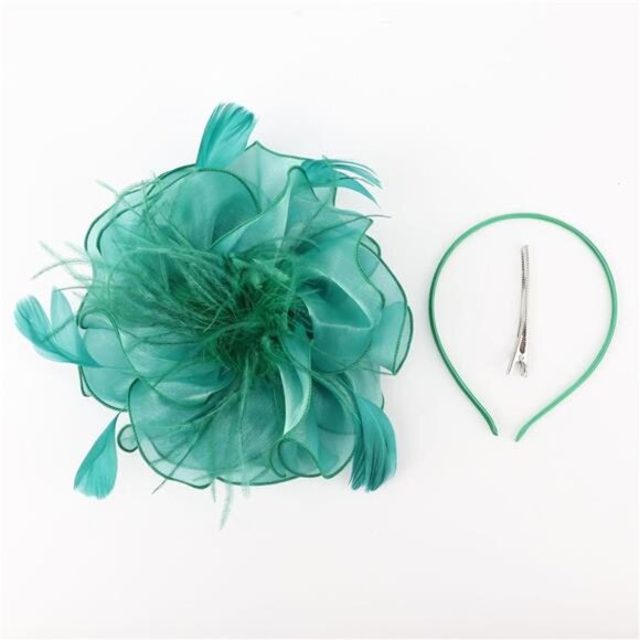 Women Fascinators Hats Kentucky Derby Flower Fascinators with Headband and Clip - Picture 6 of 6